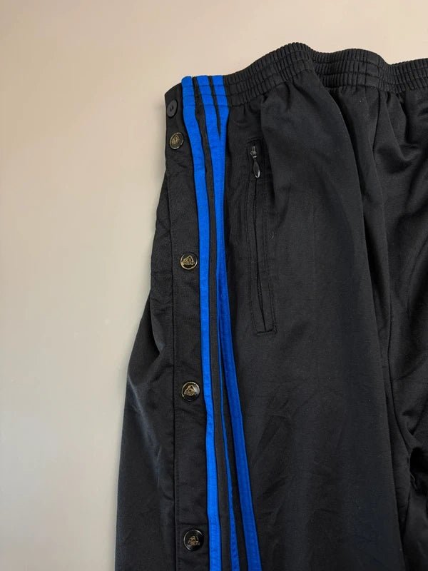 Adidas Archive "Adibreak" Side-Snap Trackpants - Black / Cobalt Blue