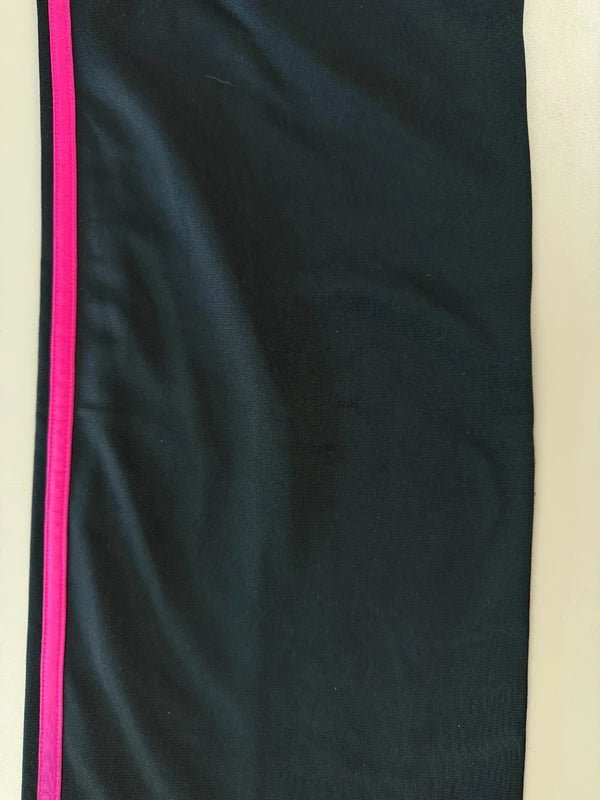 Adidas Archive "Cyber Pink" Straight Trackpants - Black / Neon Pink - Past Pieces