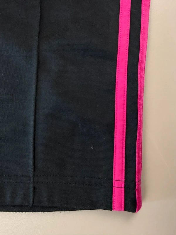 Adidas Archive "Cyber Pink" Straight Trackpants - Black / Neon Pink