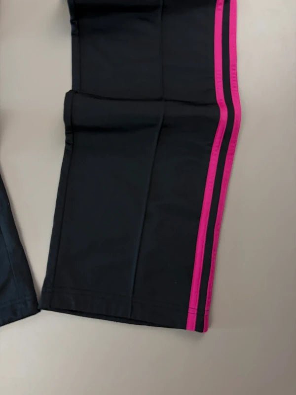 Adidas Archive "Cyber Pink" Straight Trackpants - Black / Neon Pink