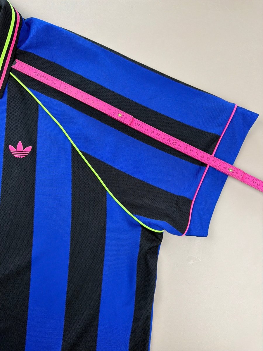 Adidas Archive "Neon Strike" Jersey Polo - Blue/Black - Past Pieces