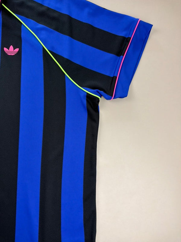 Adidas Archive "Neon Strike" Jersey Polo - Blue/Black