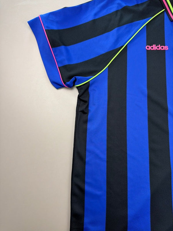 Adidas Archive "Neon Strike" Jersey Polo - Blue/Black