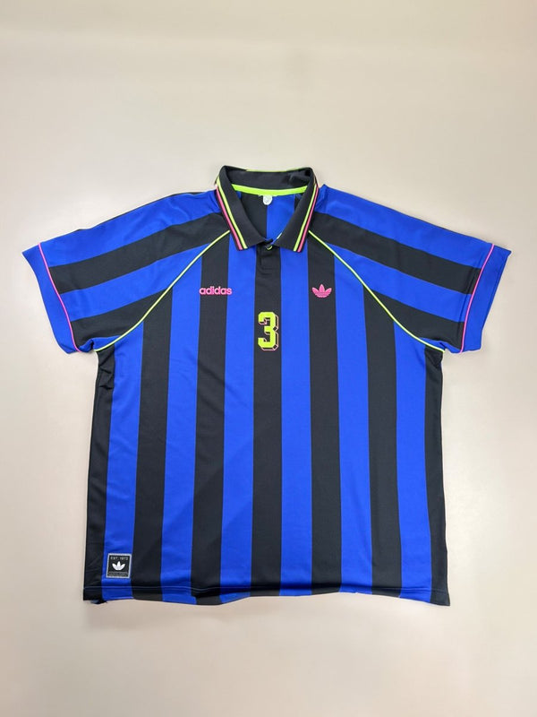 Adidas Archive "Neon Strike" Jersey Polo - Blue/Black