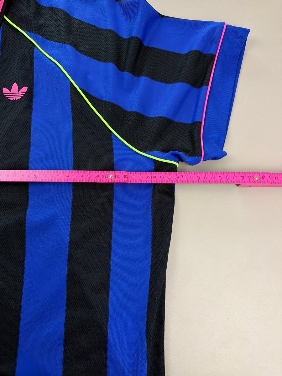 Adidas Archive "Neon Strike" Jersey Polo - Blue/Black - Past Pieces