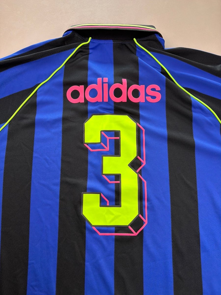 Adidas Archive "Neon Strike" Jersey Polo - Blue/Black - Past Pieces