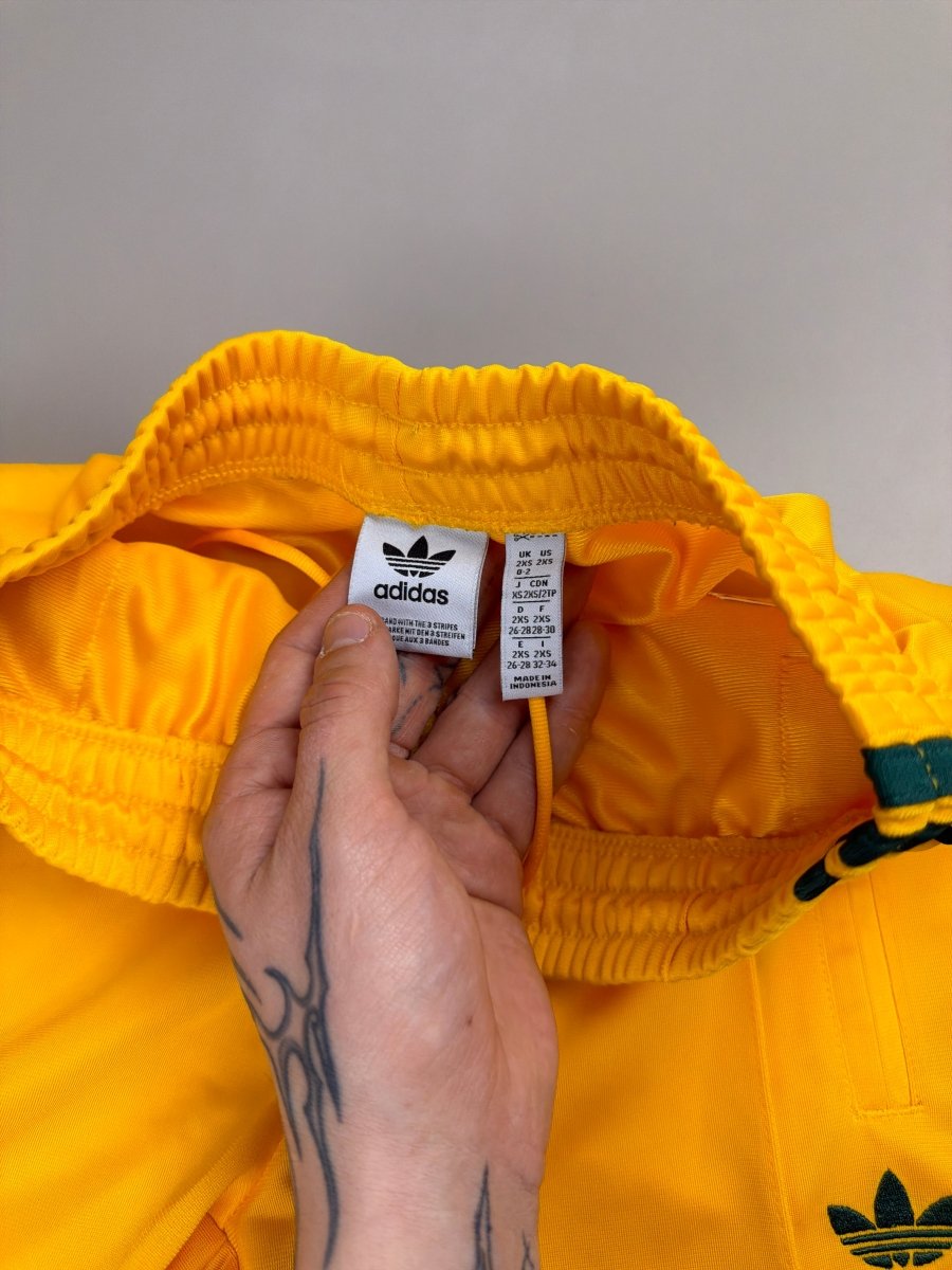 Adidas Archive Style Pintuck Trackpants - Vibrant Yellow - Past Pieces