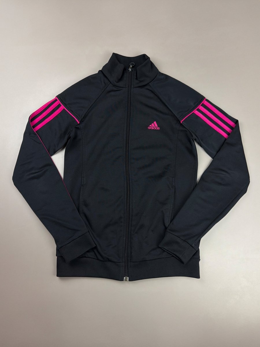 Adidas "Cyber Pulse" Track Jacket - Black & Hot Pink - Past Pieces
