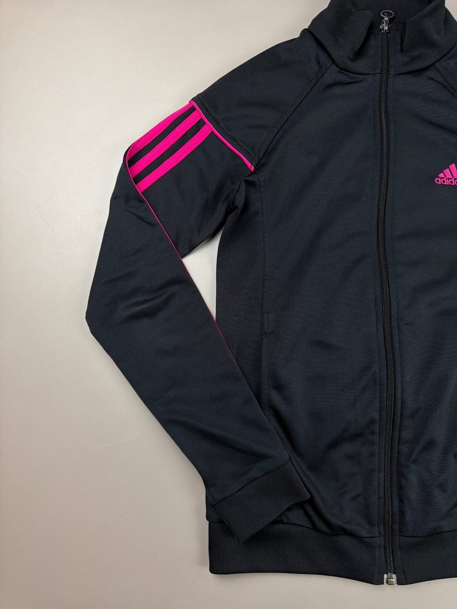 Adidas "Cyber Pulse" Track Jacket - Black & Hot Pink - Past Pieces