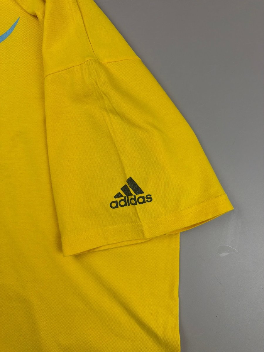Adidas "FIFA '93 Fair Play" Graphic Tee - Sun Yellow / Sky Blue - Past Pieces