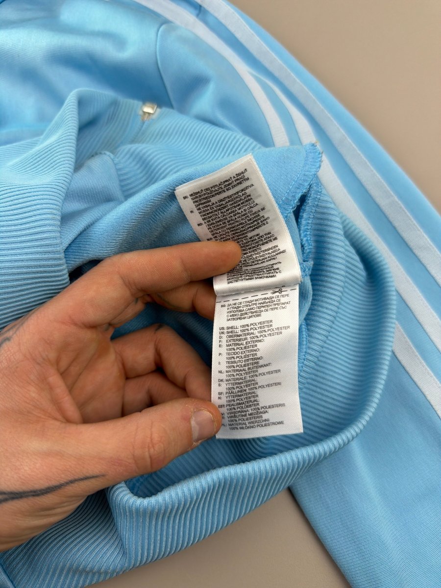Adidas Firebird "Trefoil Backprint" Track Jacket - Ice Blue - Past Pieces