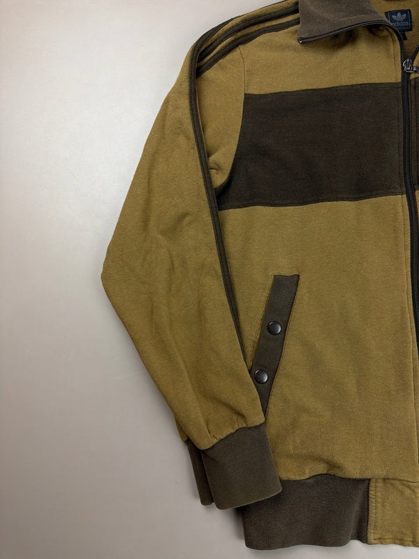 Adidas "Grün" Archive Bamboo World Map Track Jacket - Olive & Neon