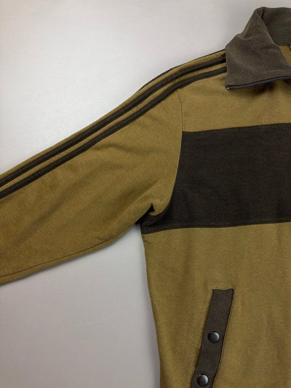 Adidas "Grün" Archive Bamboo World Map Track Jacket - Olive & Neon