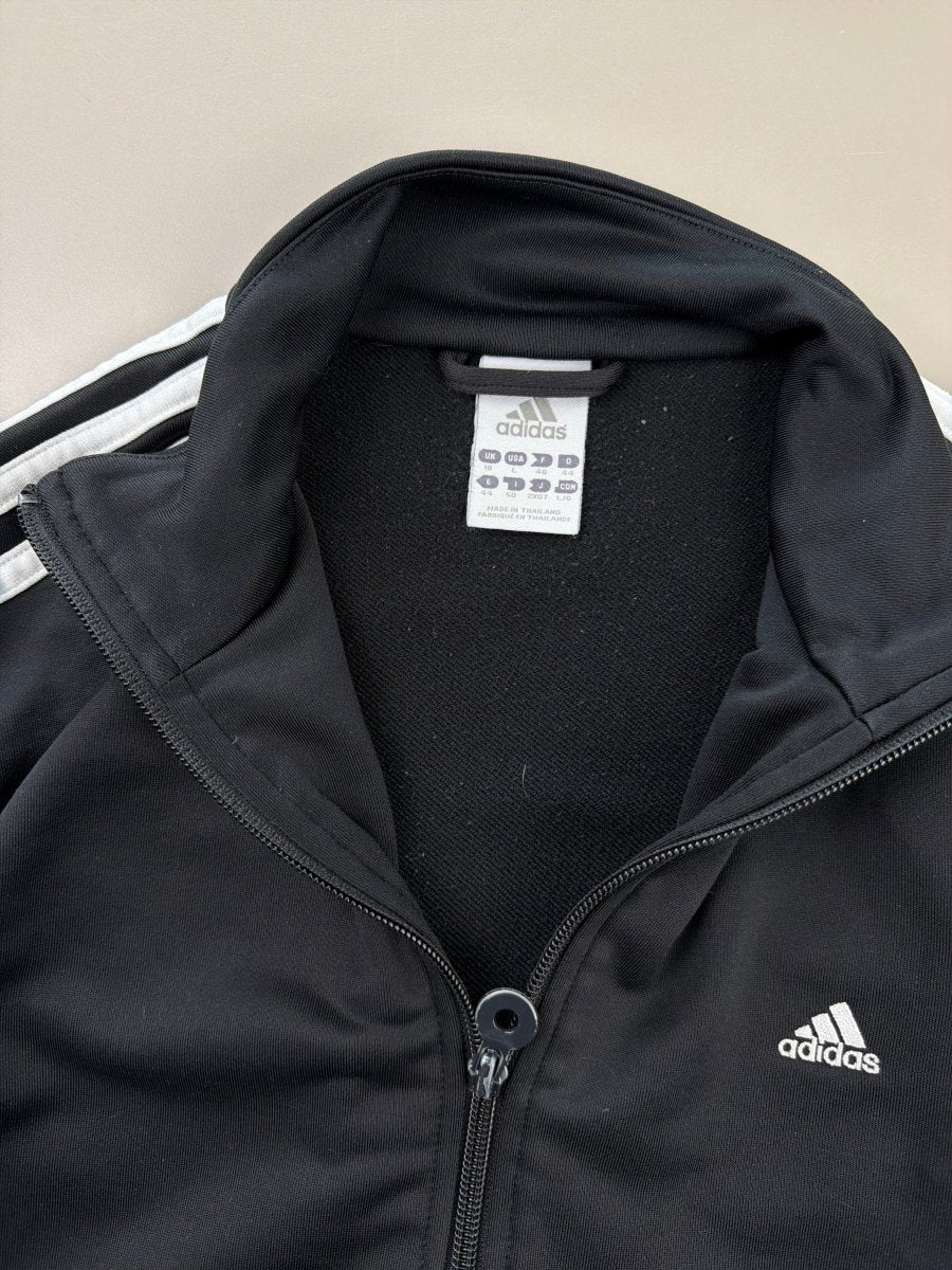 Adidas Iconic "Three Stripes" Trackjacket - Black Y2K Sporty Core - Past Pieces