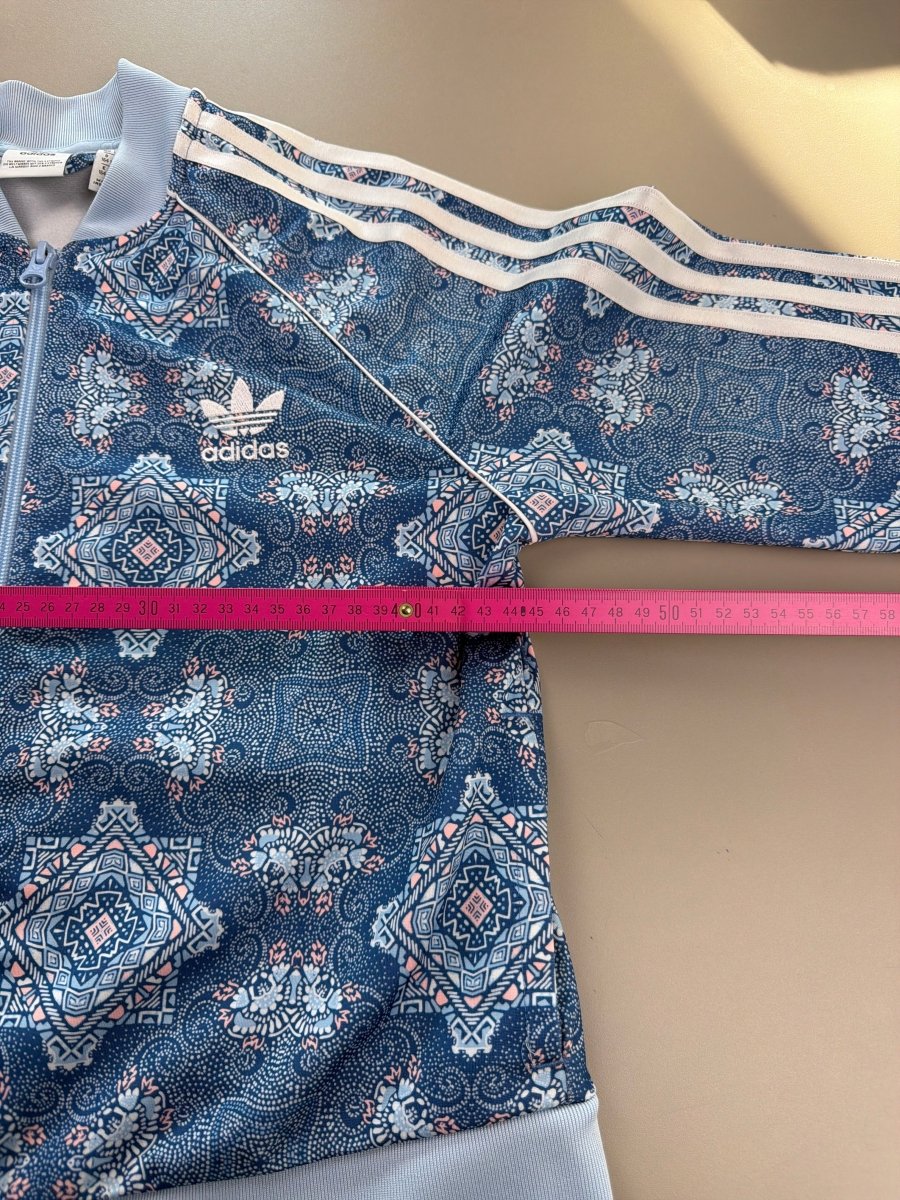 Adidas "Kaleidoscope" Track Jacket - Pastel Blue Pattern - Past Pieces