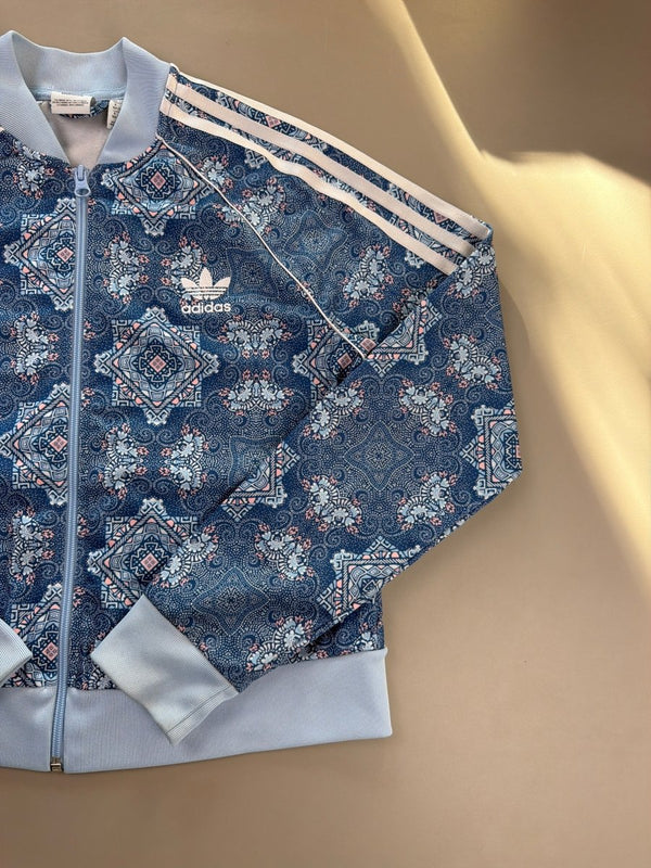 Adidas "Kaleidoscope" Track Jacket - Pastel Blue Pattern