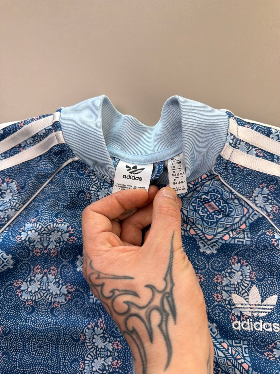 Adidas "Kaleidoscope" Track Jacket - Pastel Blue Pattern - Past Pieces
