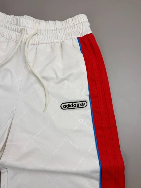 Adidas "Monogram" Trackpants - Off - White / Red Baggy - Past Pieces