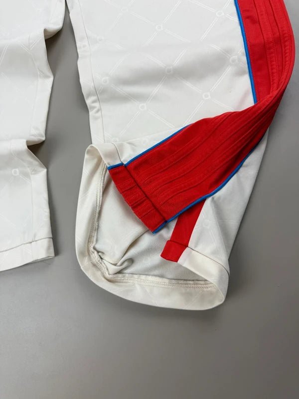 Adidas "Monogram" Trackpants - Off - White / Red Baggy - Past Pieces