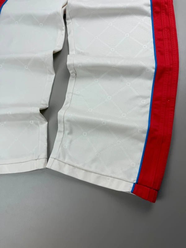 Adidas "Monogram" Trackpants - Off-White / Red Baggy