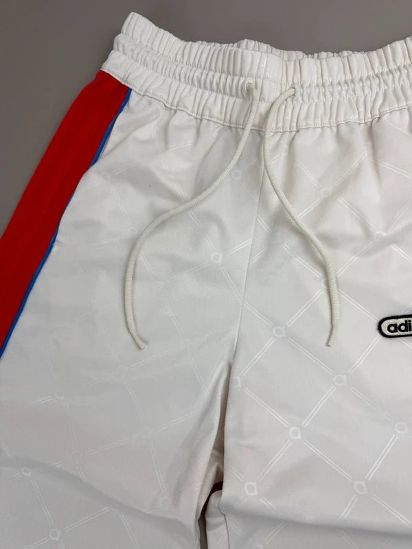Adidas "Monogram" Trackpants - Off - White / Red Baggy - Past Pieces