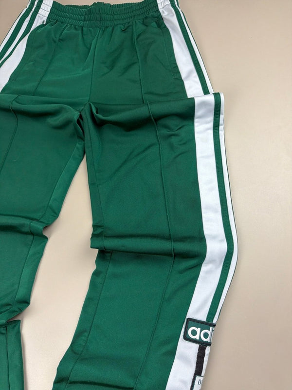 Adidas Originals "Adibreak" Side-Snap Trackpants - Emerald Green / White