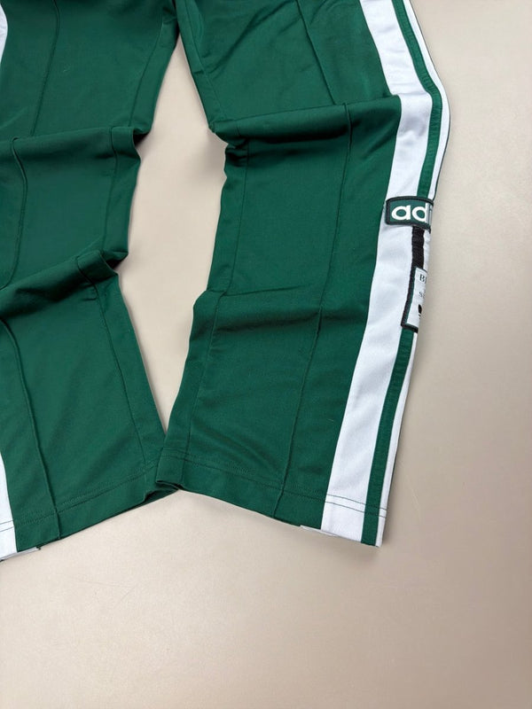 Adidas Originals "Adibreak" Side-Snap Trackpants - Emerald Green / White