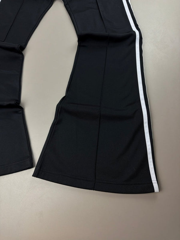 Adidas Originals Archive "Three Stripe" Flare Trackpants - All Black