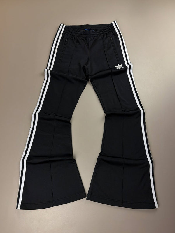 Adidas Originals Archive "Three Stripe" Flare Trackpants - All Black