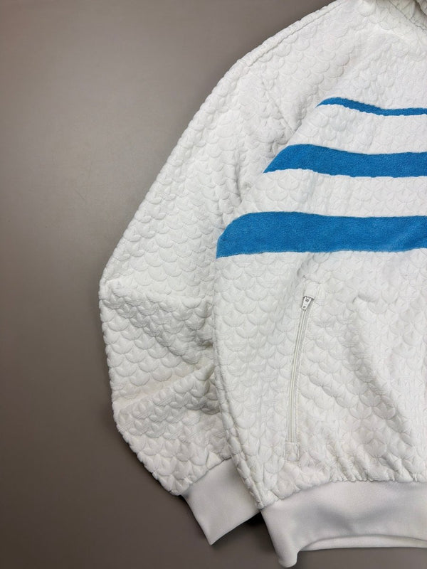 Adidas Originals "Monogram Quilt" Track Jacket - Cloud White & Azure Blue