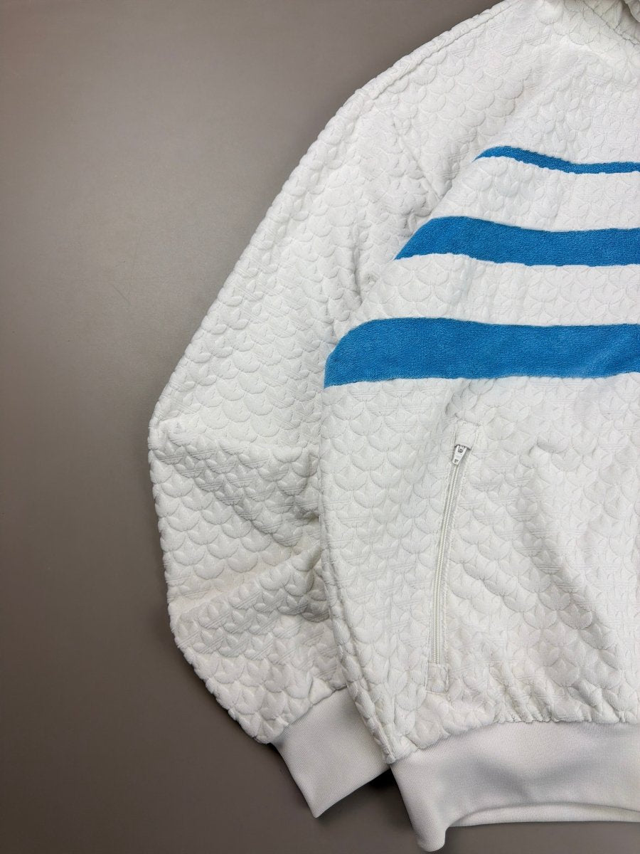 Adidas Originals "Monogram Quilt" Track Jacket - Cloud White & Azure Blue - Past Pieces