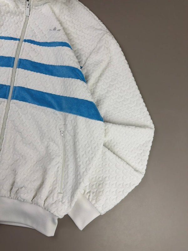 Adidas Originals "Monogram Quilt" Track Jacket - Cloud White & Azure Blue
