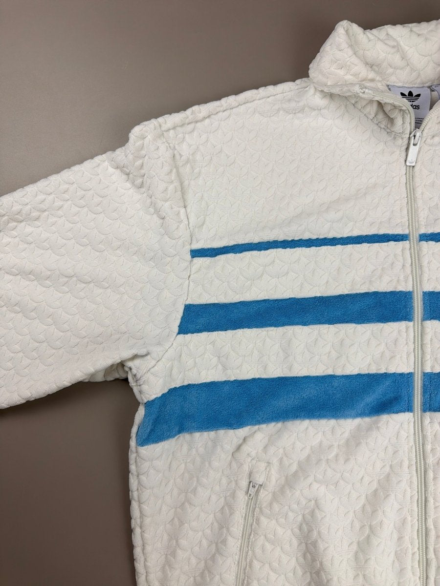 Adidas Originals "Monogram Quilt" Track Jacket - Cloud White & Azure Blue - Past Pieces