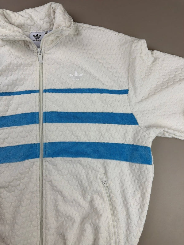 Adidas Originals "Monogram Quilt" Track Jacket - Cloud White & Azure Blue