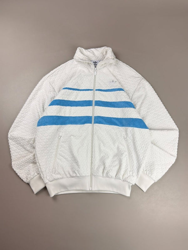 Adidas Originals "Monogram Quilt" Track Jacket - Cloud White & Azure Blue