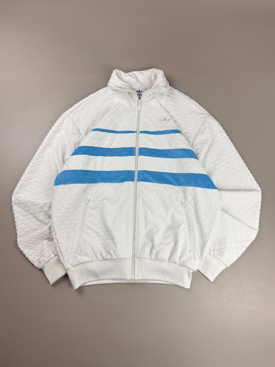 Adidas Originals "Monogram Quilt" Track Jacket - Cloud White & Azure Blue - Past Pieces