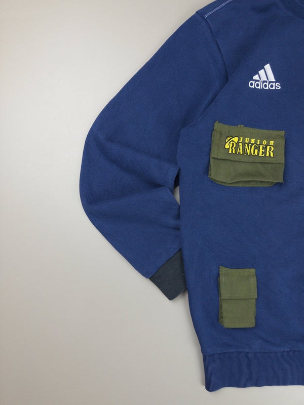Adidas Rework Utility "Junior Ranger" Tactical Sweater - Navy Blue & Olive Gorpcore