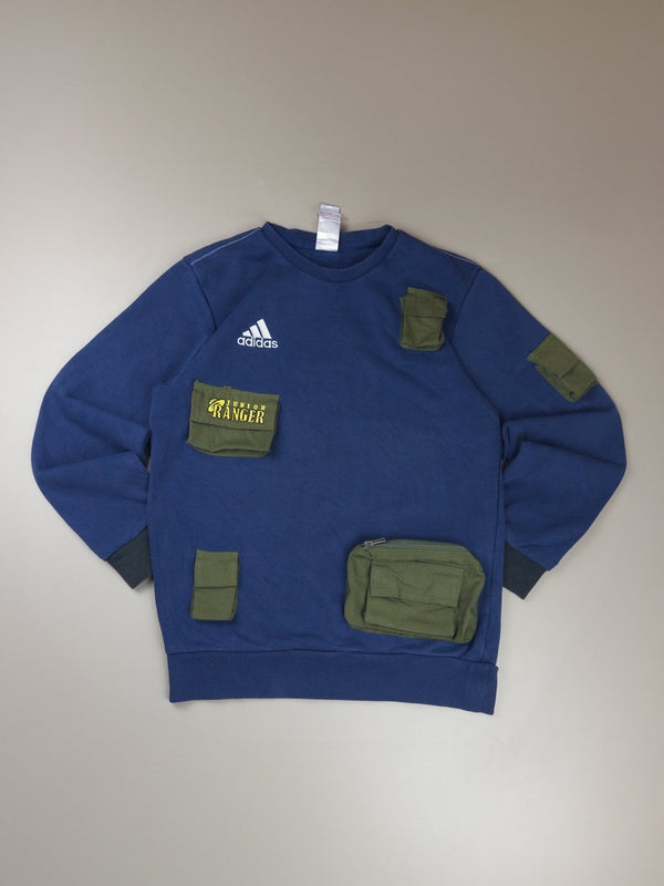 Adidas Rework Utility "Junior Ranger" Tactical Sweater - Navy Blue & Olive Gorpcore
