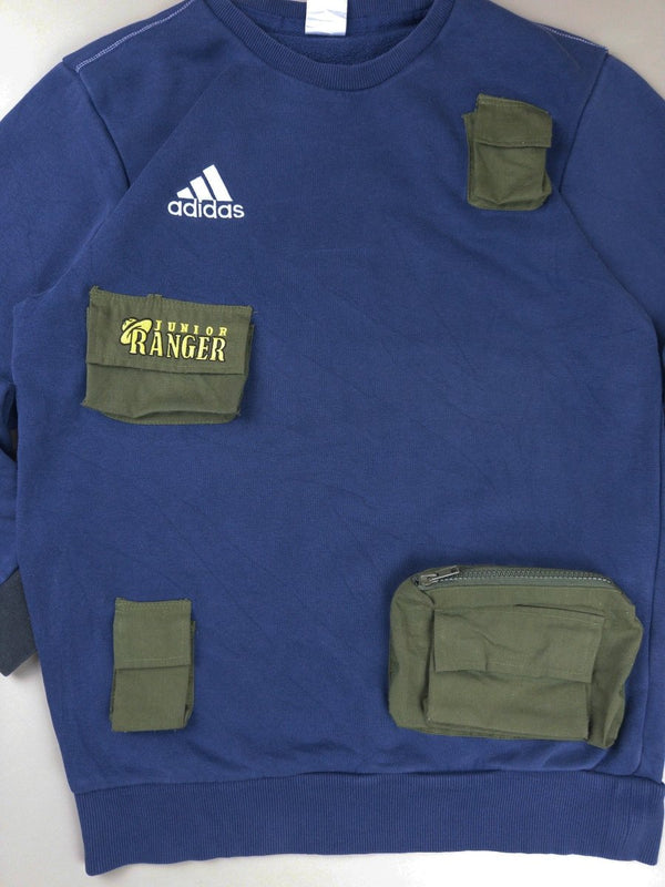 Adidas Rework Utility "Junior Ranger" Tactical Sweater - Navy Blue & Olive Gorpcore
