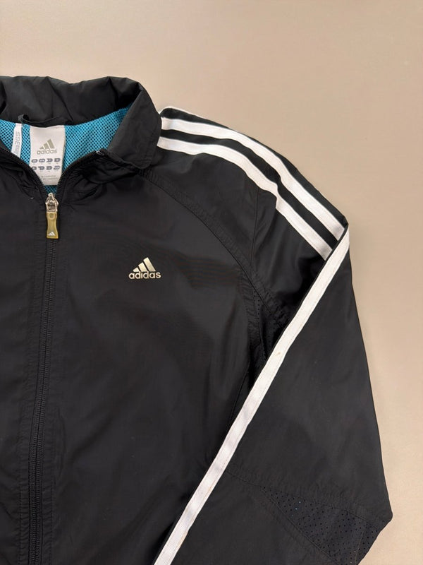 Adidas Tech "Vortex" Performance Track Jacket - Black / Teal