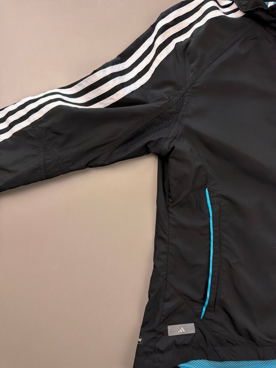 Adidas Tech "Vortex" Performance Track Jacket - Black / Teal - Past Pieces