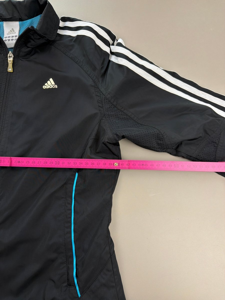 Adidas Tech "Vortex" Performance Track Jacket - Black / Teal - Past Pieces
