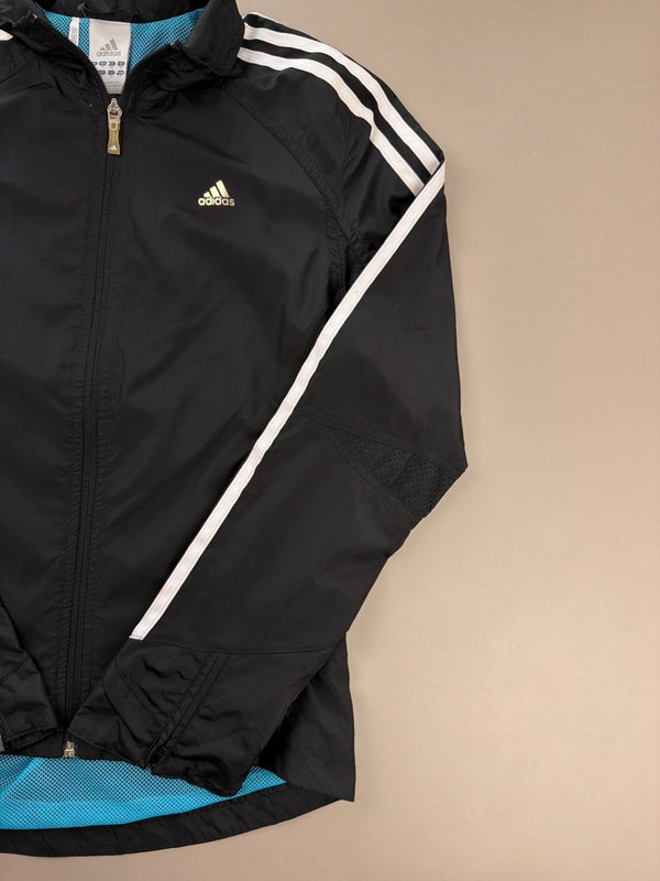 Adidas Tech "Vortex" Performance Track Jacket - Black / Teal