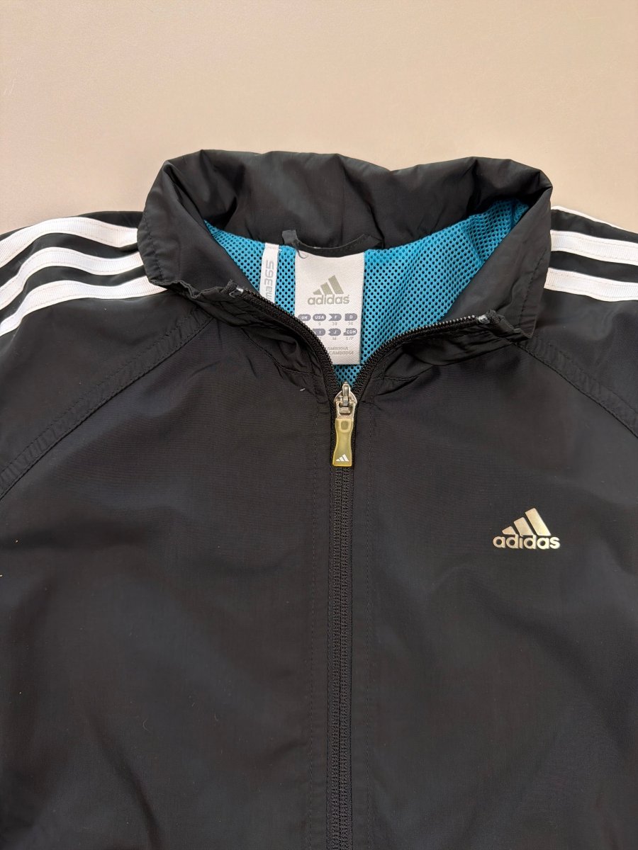 Adidas Tech "Vortex" Performance Track Jacket - Black / Teal - Past Pieces