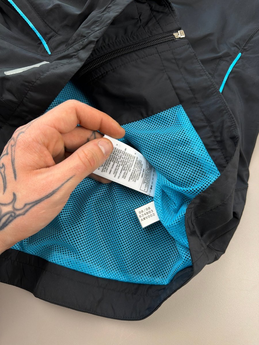 Adidas Tech "Vortex" Performance Track Jacket - Black / Teal - Past Pieces