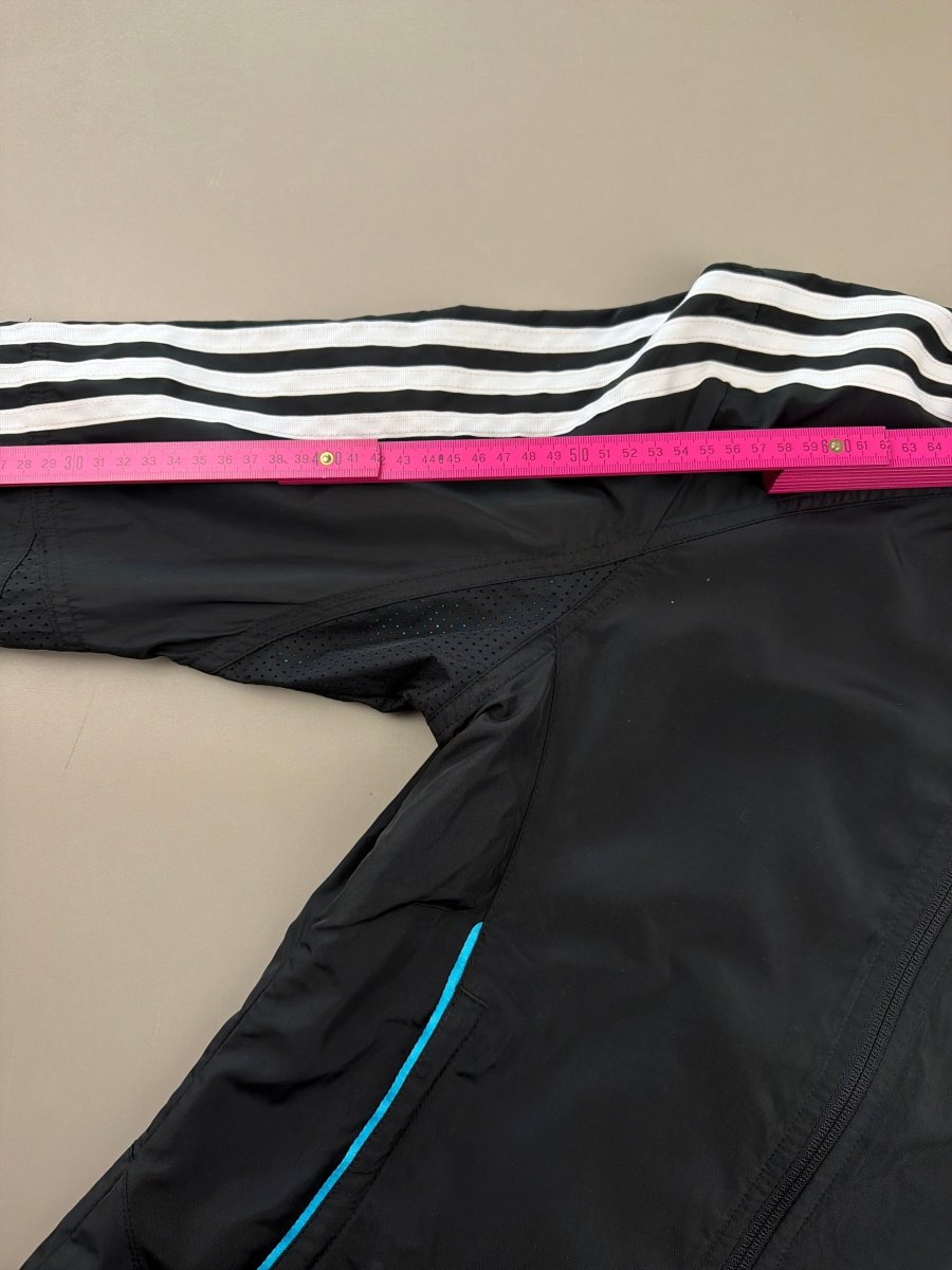 Adidas Tech "Vortex" Performance Track Jacket - Black / Teal - Past Pieces