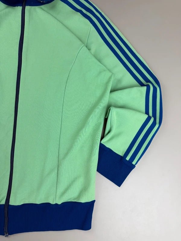 Adidas W. Germany Archive "Acid Lime" Trackjacket – Neon Green & Royal Blue 80s