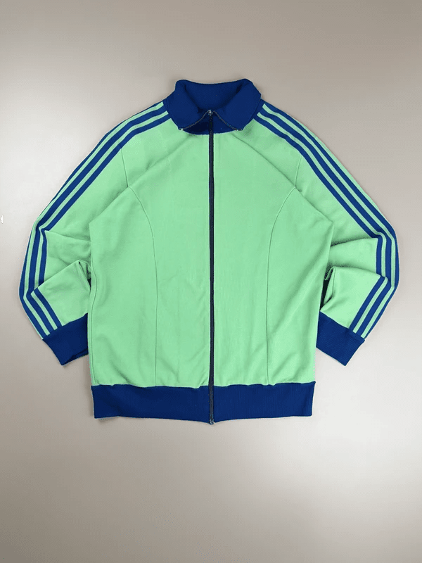 Adidas W. Germany Archive "Acid Lime" Trackjacket – Neon Green & Royal Blue 80s