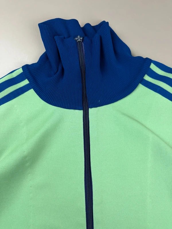 Adidas W. Germany Archive "Acid Lime" Trackjacket – Neon Green & Royal Blue 80s - Past Pieces
