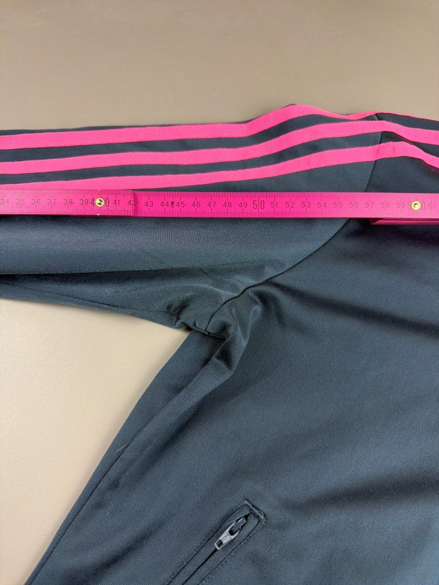 Adidas Y2K Archive "Cyber" Firebird Track Jacket - Charcoal / Neon Pink - Past Pieces